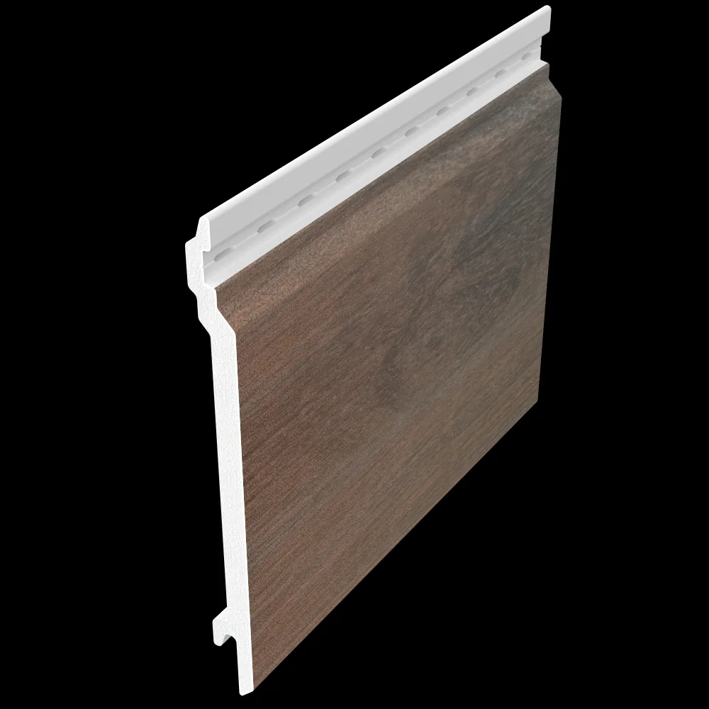 Dark brown Fortex Naturale V-groove cladding profile render